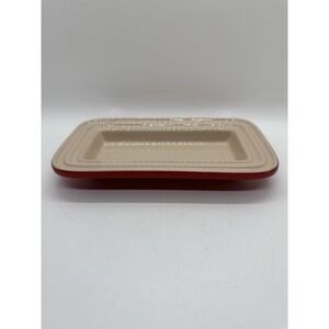 Le‎ Creuset Red Stoneware Butter Dish Base Tray Only Replacement